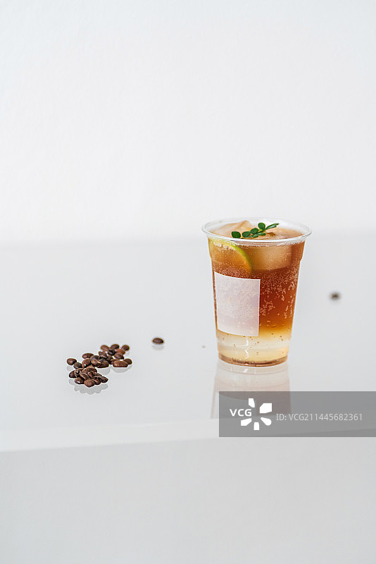 橘子汽水咖啡图片素材