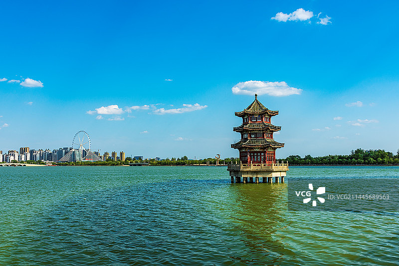 带给炎炎夏日的一份清凉（东昌湖夏日美景）23.07图片素材