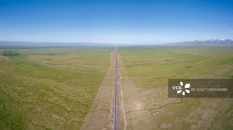 巴音布鲁克大草原与独库公路航拍图片素材