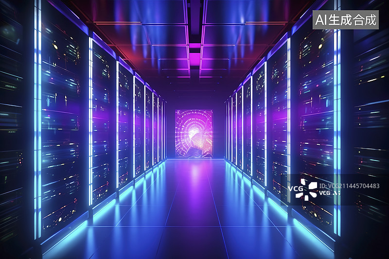 【AI数字艺术】大数据中心图片素材