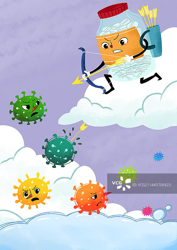 肺炎病毒插画图片素材
