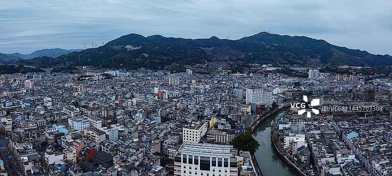 柘荣县 龙溪 文昌南路 仙屿公园 河滨西路 图书馆 航拍图片素材