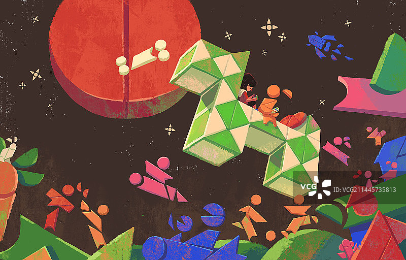 七巧板世界图片素材