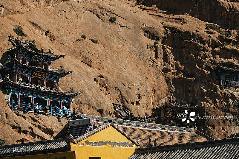 张掖马蹄寺风光图片素材