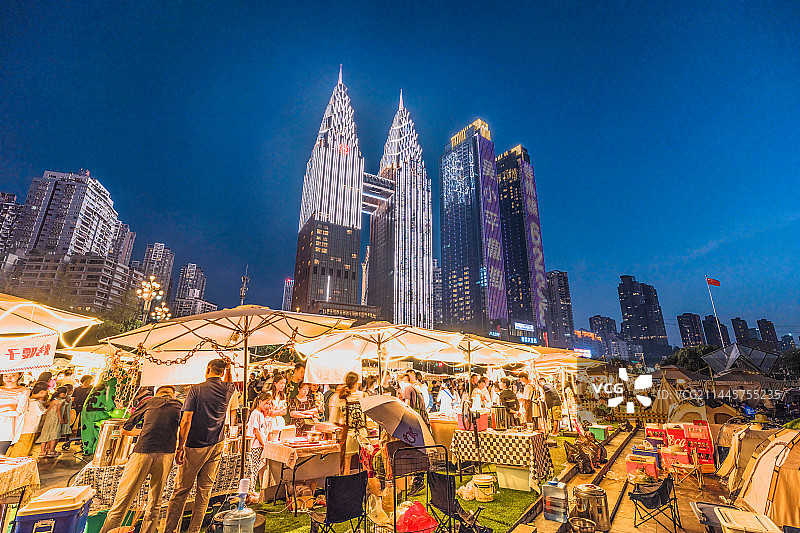 重庆南滨路夜市图片素材