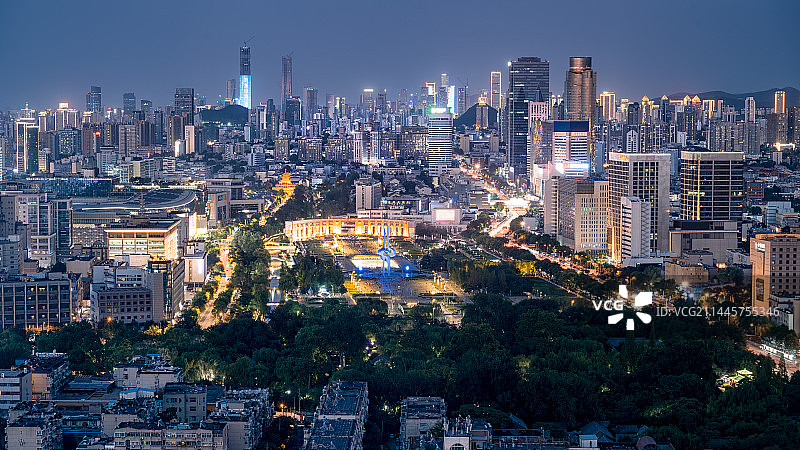 泉城广场夜图片素材