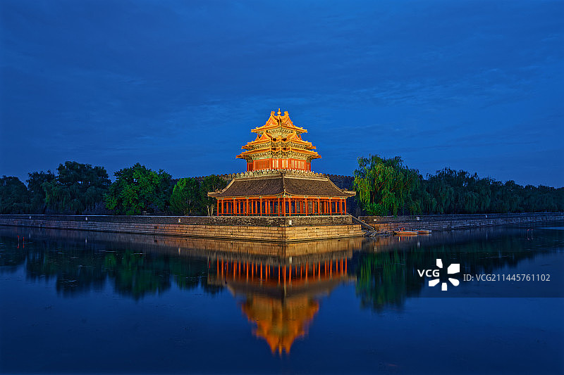 北京名胜 故宫角楼 北海夕阳 颐和园夕阳图片素材