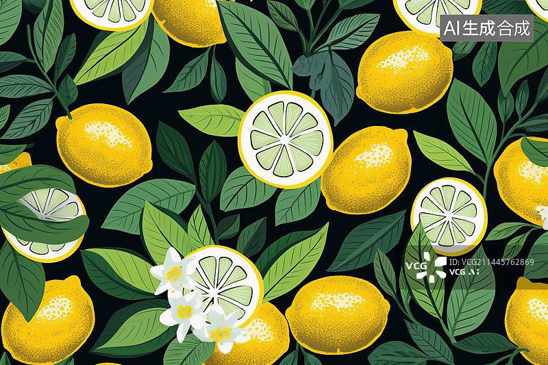 【AI数字艺术】无缝隙花纹背景图片素材