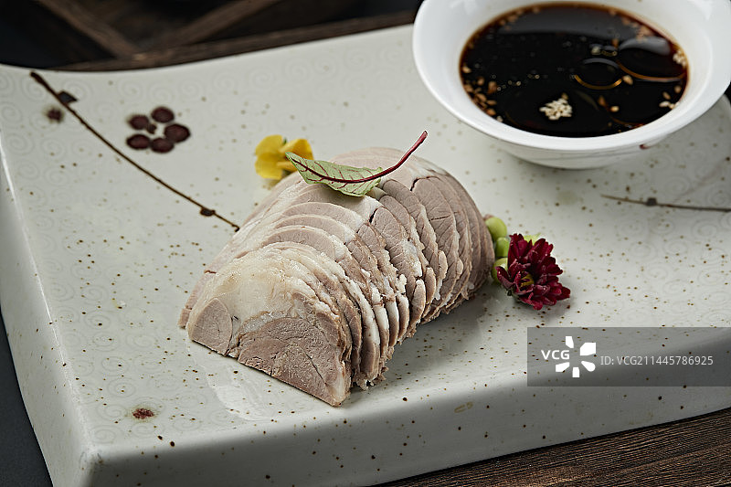 蘸汁清水羊肉图片素材