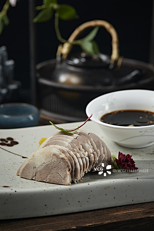 蘸汁清水羊肉图片素材