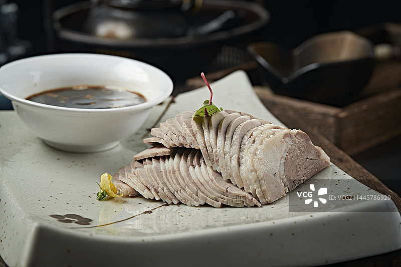 蘸汁清水羊肉图片素材