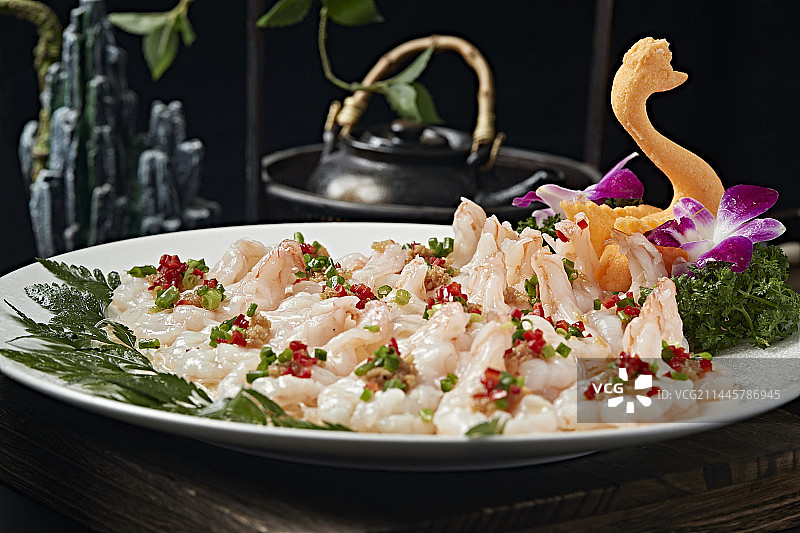 蒜蓉粉丝蒸大虾图片素材