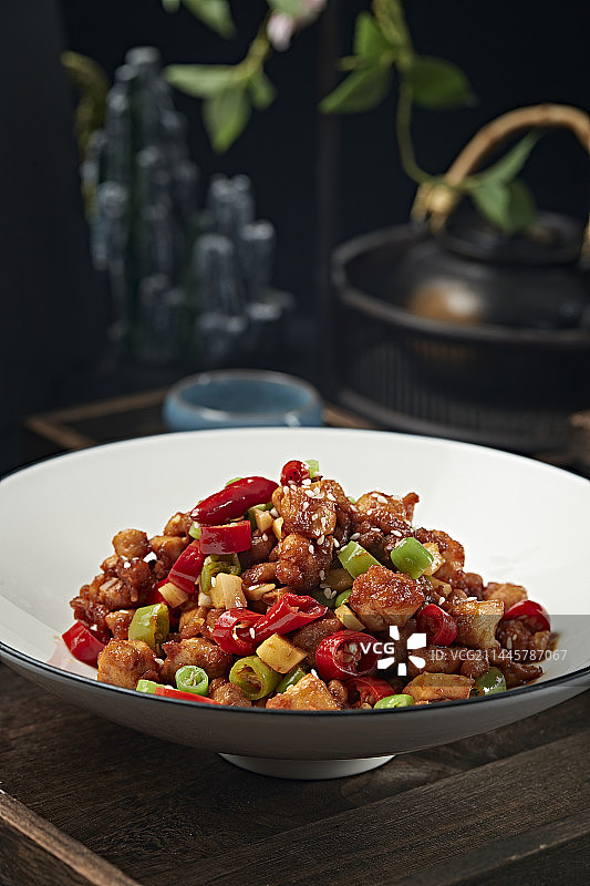 米椒辣子鸡丁图片素材