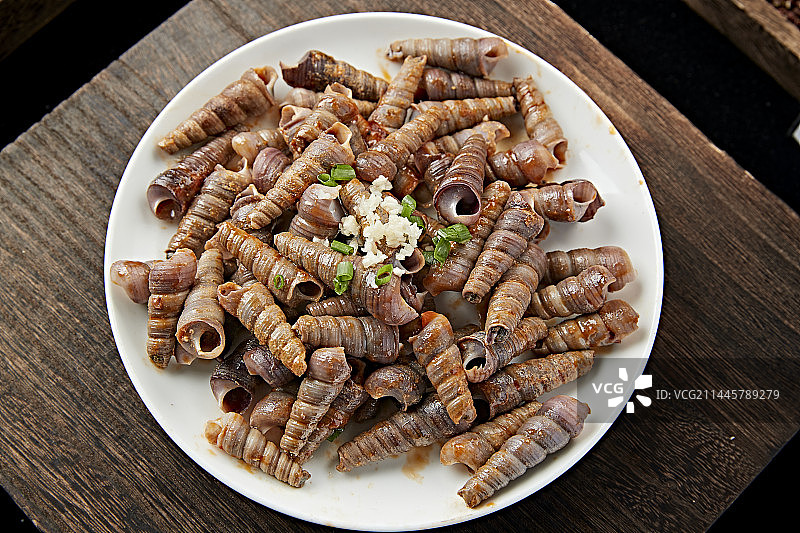 海鲜辣炒珍螺（钉子螺）图片素材