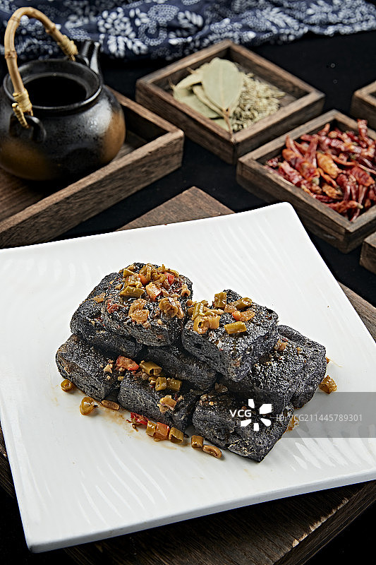 油炸长沙火宫殿臭豆腐图片素材