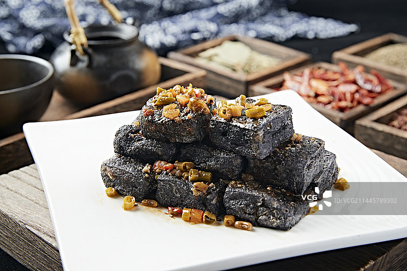油炸长沙火宫殿臭豆腐图片素材