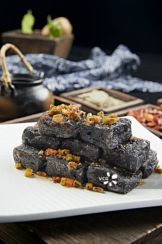 油炸长沙火宫殿臭豆腐图片素材