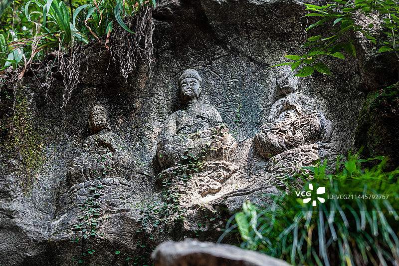 杭州九曜山造像图片素材