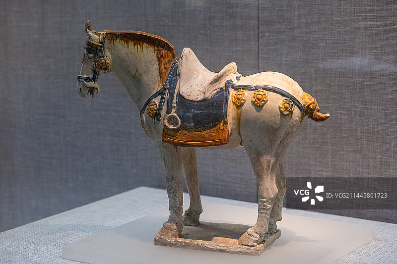 洛阳博物馆唐代三彩马图片素材