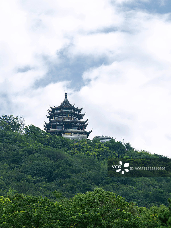 太湖渔洋山风景区渔洋阁图片素材