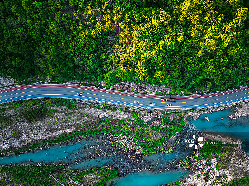 浙江雁荡山旅游环线仙溪段图片素材