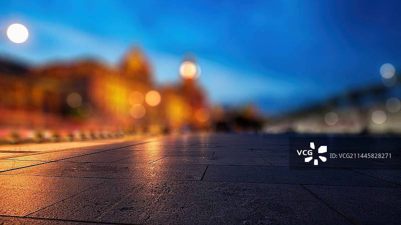 上海绚丽灯光街景图片素材