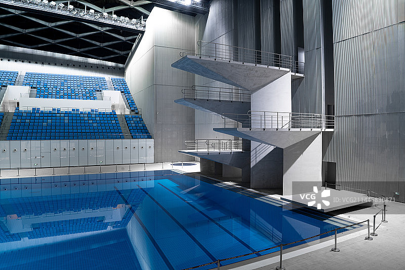 2022杭州亚运会游泳馆跳水台图片素材