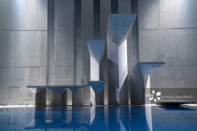 2022杭州亚运会游泳馆跳水台图片素材