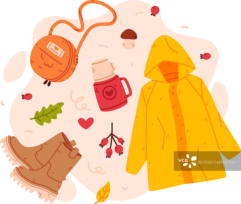 暖秋服饰和明亮配饰图片素材