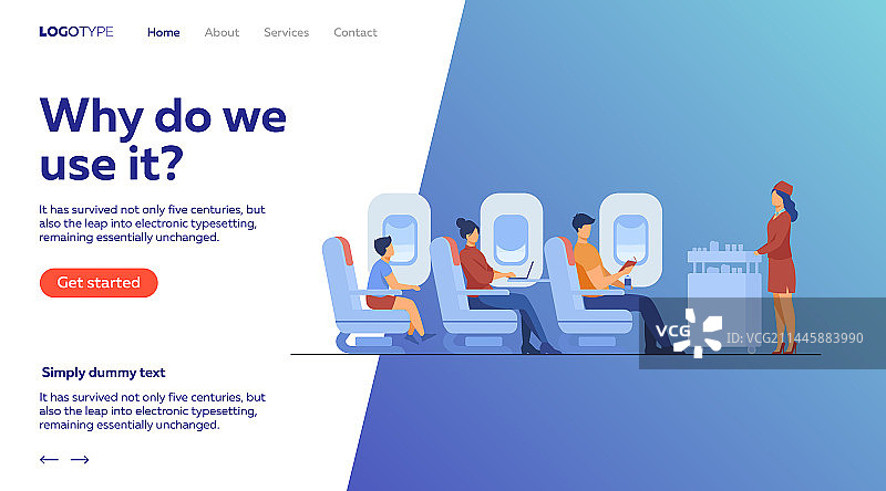 舒适空中旅行扁平风格插画图片素材