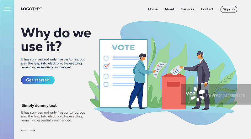 选民将表格放入投票箱图片素材