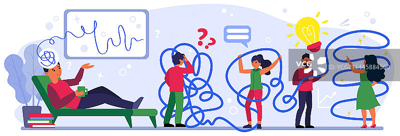 寻找决策的纠结人群图片素材