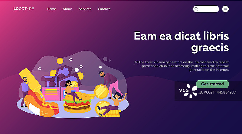 人们购买垃圾食品图片素材