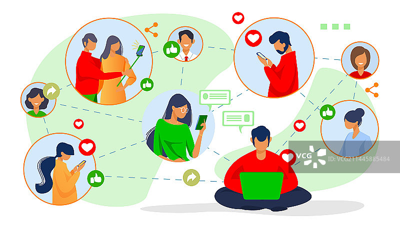 社交媒体网络图片素材