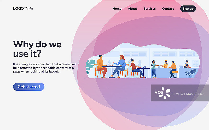 在美食广场或自助餐厅用餐的人们图片素材