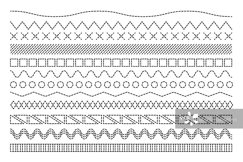 各种针脚线图片素材