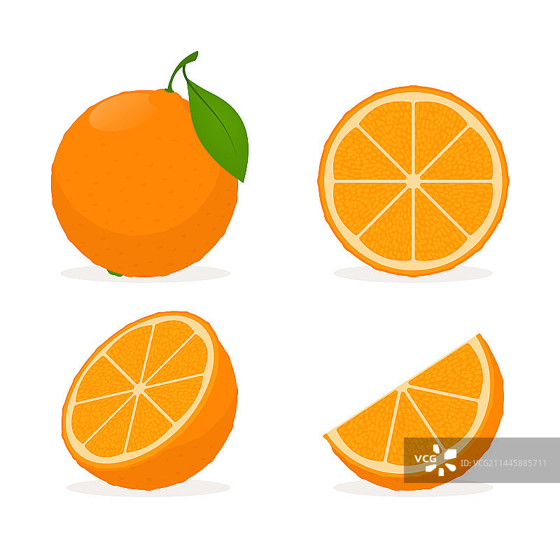 新鲜橙子组合图片素材