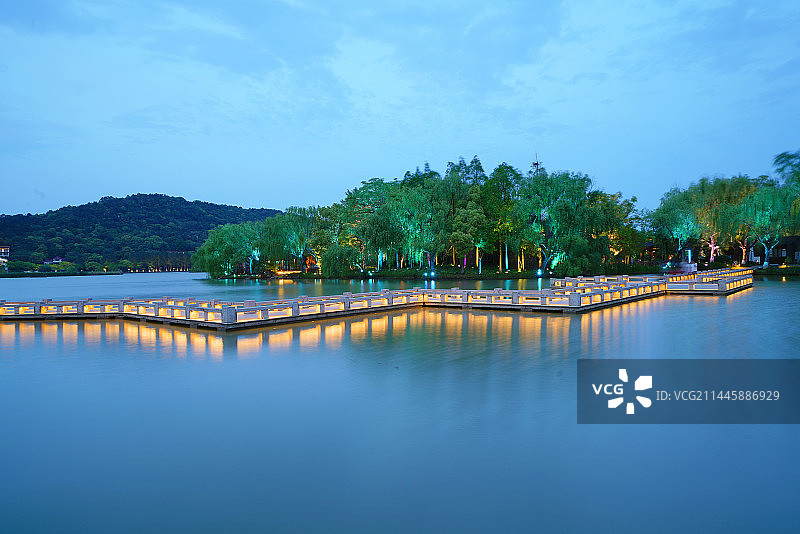 江苏省苏州市南北湖风景区日落图片素材