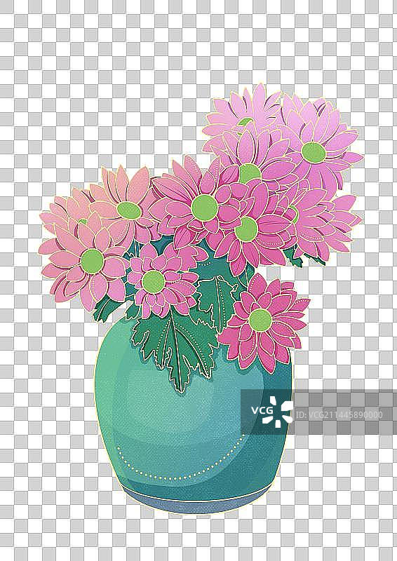 雏菊植物插画元素图片素材