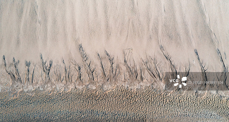 抽象之美 黄河沙画图片素材