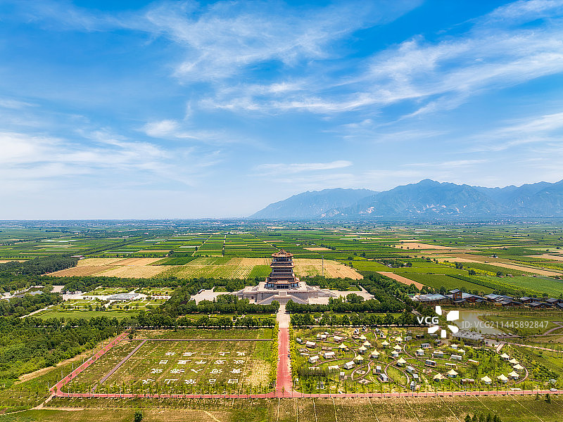 中国古代四大名楼，山西省运城市永济市蒲州镇——鹳雀楼图片素材