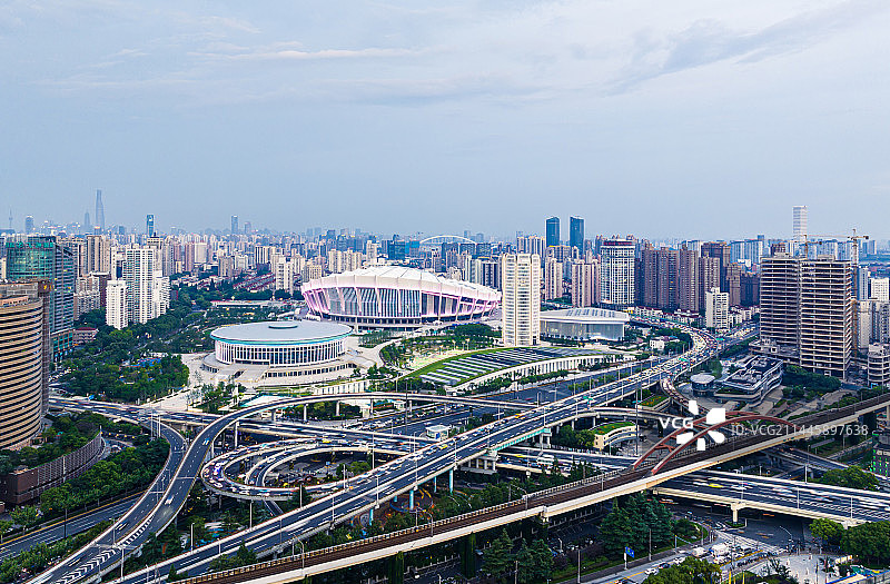 上海内环高架立交图片素材