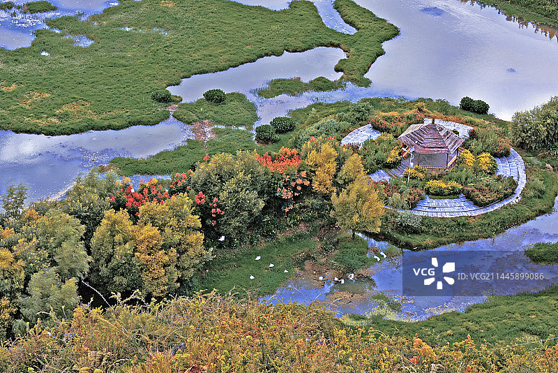 云南省大理州洱源县茈碧湖冈光图片素材