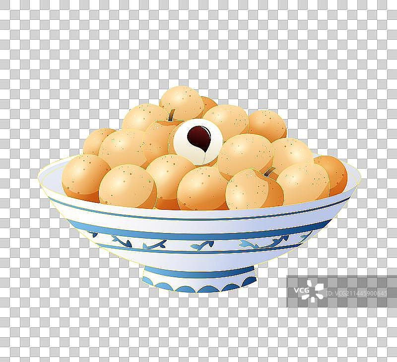 节气白露水果龙眼插画图片素材