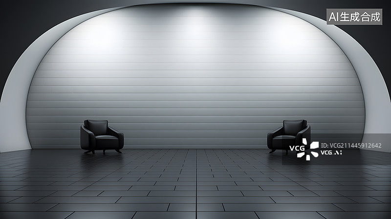 【AI数字艺术】概念空间两张面对面的椅子图片素材