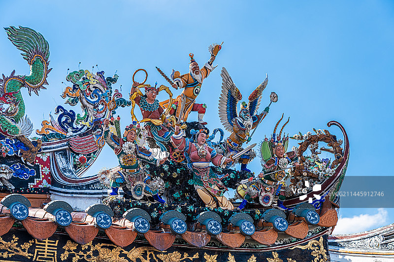 潮州市湘桥区青龙古庙嵌瓷图片素材