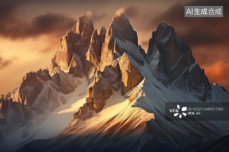 【AI数字艺术】壮丽山脉风光图片素材