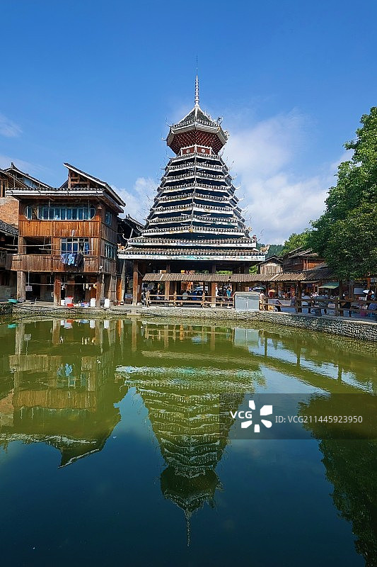 肇兴侗寨塔图片素材