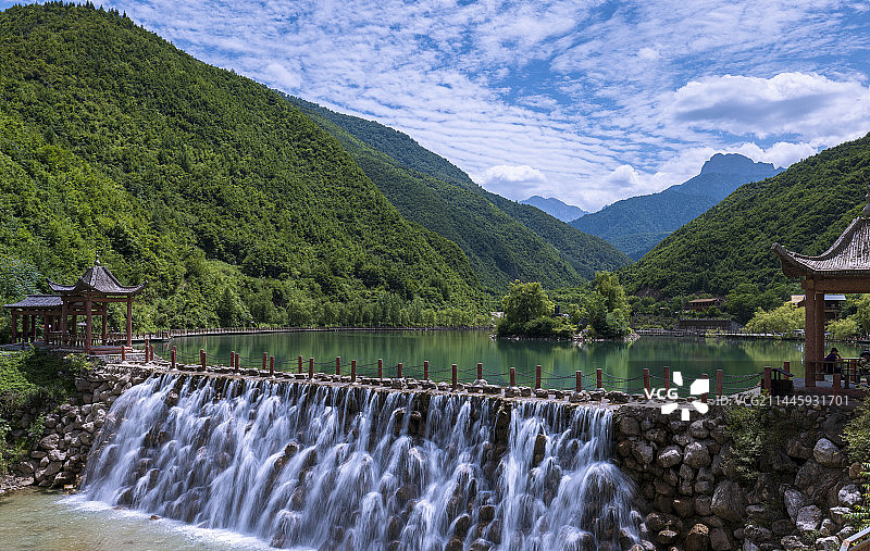 国家森林地质公园甘肃陇南官鹅沟风光图片素材