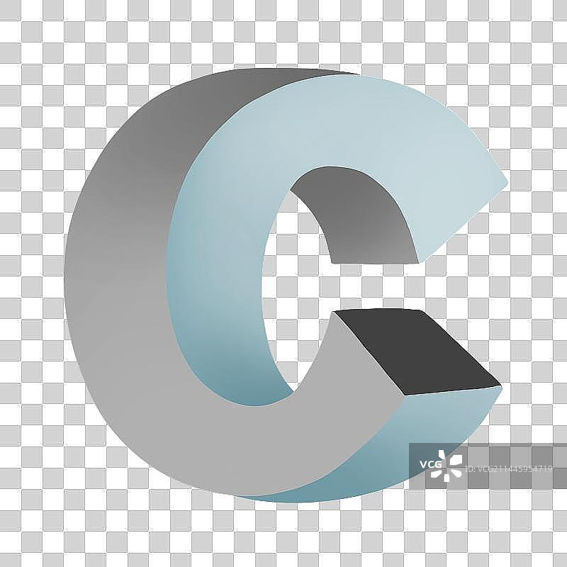 立体字母C设计元素免抠png图片素材